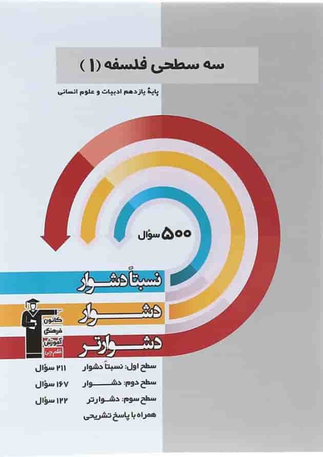 کتاب سه سطحی فلسفه یازدهم انسانی انتشارات کانون فرهنگی آموزش  