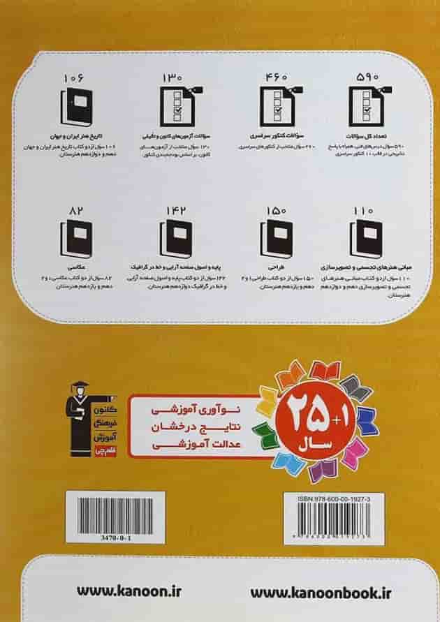 کتاب 10 کنکور گرافیک هنرستان کانون فرهنگی آموزش 