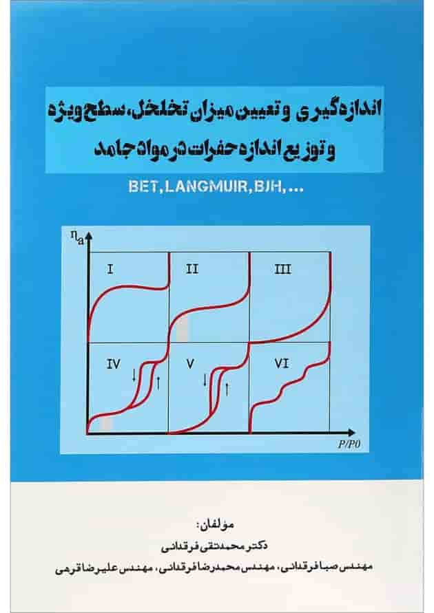کتاب اندازه گیری و تعیین میزان تخلخل سطح ویژه و توزیع اندازه حفرات در مواد جامد 
