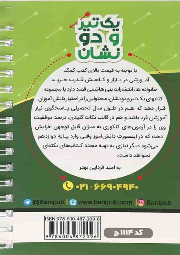 یک تیر و دو نشان علوم و فنون ادبی یازدهم بنی هاشمی 