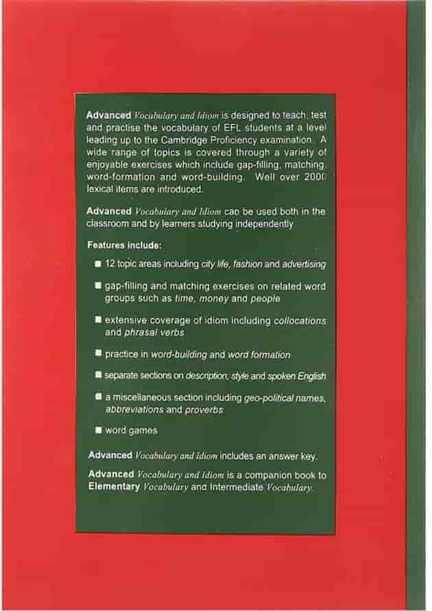 Vocabulary and Idiom Advanced New Edition Vocabulary and Idiom Advanced New Edition