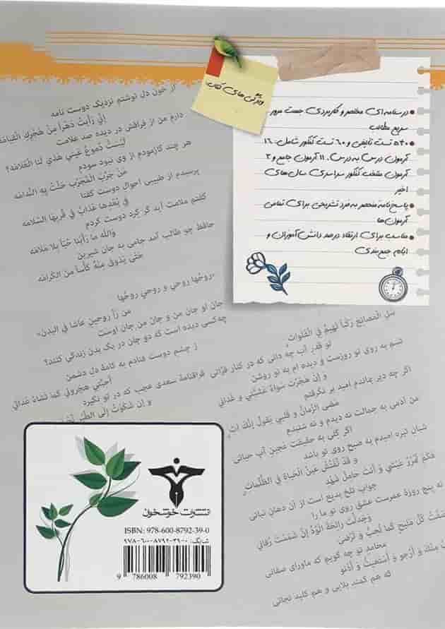 کتاب عربی اختصاصی جامع کنکور انسانی سری صفر تا صد انتشارات خوشخوان کتاب عربی اختصاصی جامع کنکور انسانی سری صفر تا صد انتشارات خوشخوان